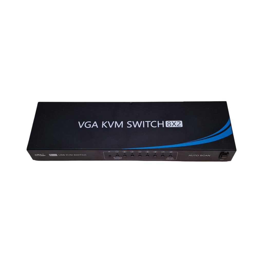 VGA KVM Switch 8 Port 2 Out Switcher USB Audio Unterstützung für Tastatur Maus 8 Computer