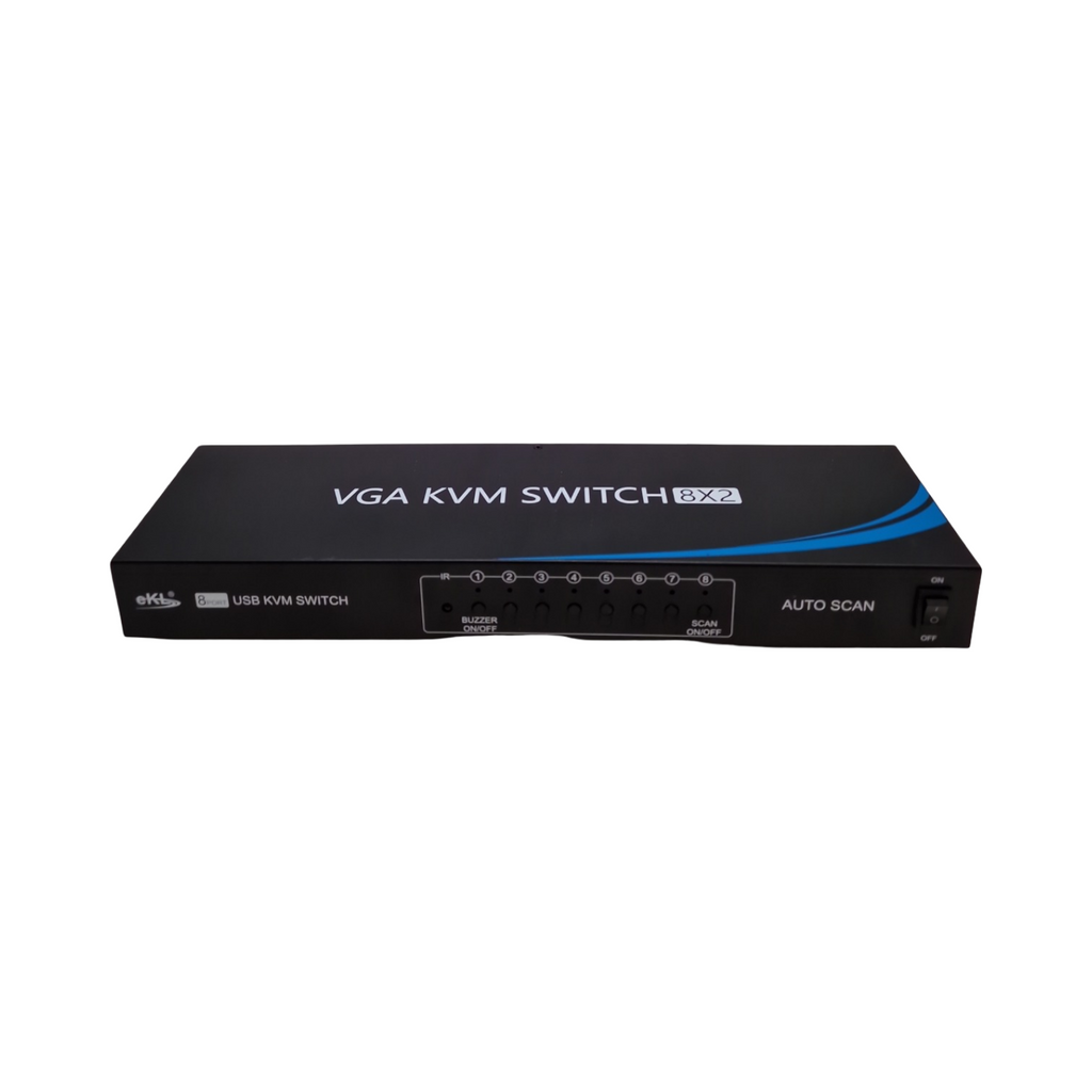 VGA KVM Switch 8 Port 2 Out Switcher USB Audio Unterstützung für Tastatur Maus 8 Computer