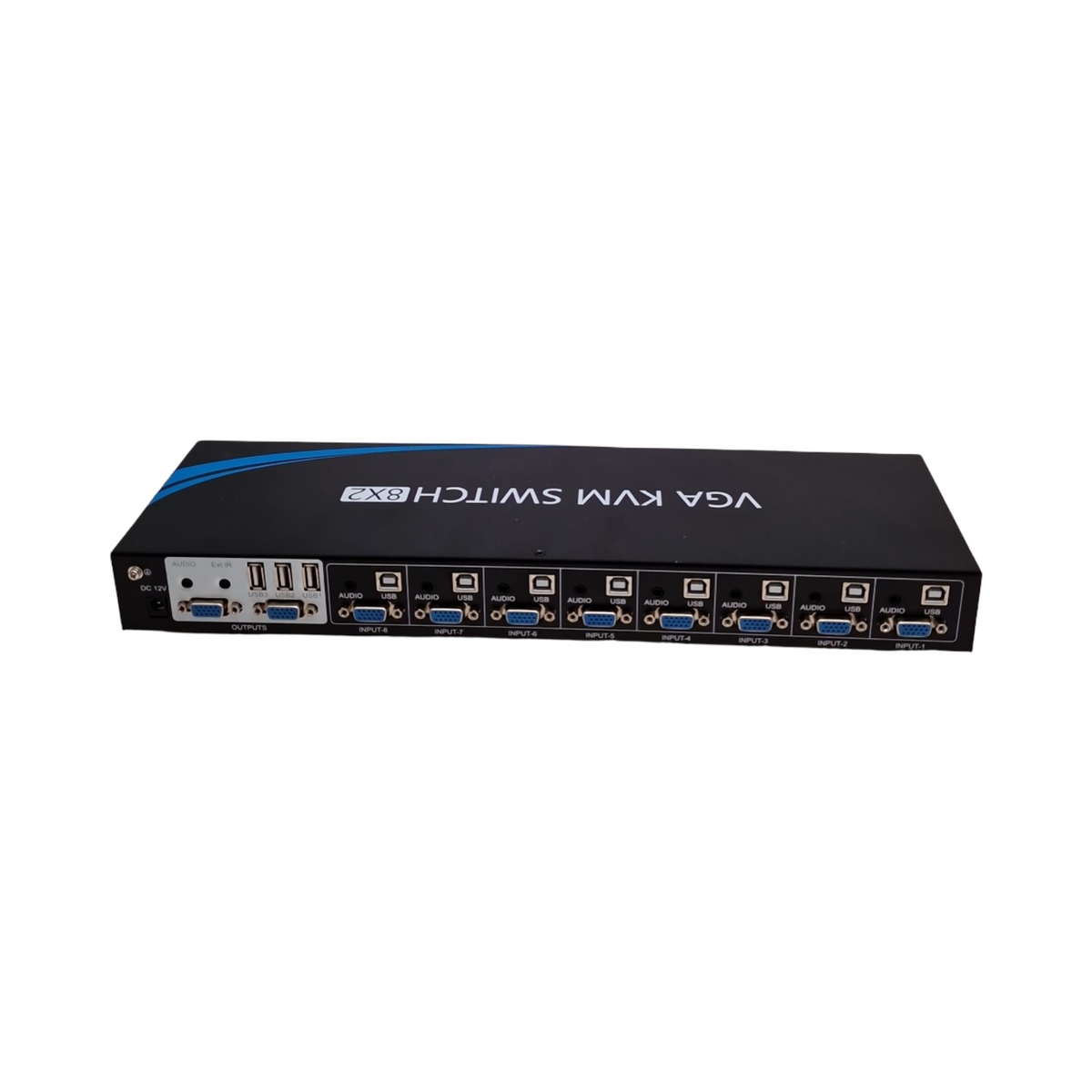 VGA KVM Switch 8 Port 2 Out Switcher USB Audio Unterstützung für Tastatur Maus 8 Computer