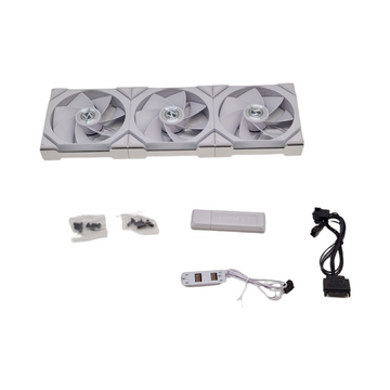 Lian Li UNI FAN SL PC Lüfter 3er Pack 120mm Reverse Blade RGB Weiß PWM bis 2000 U/min Stecksystem