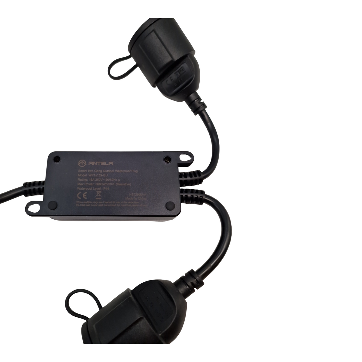 ANTELA WLAN Smart Steckdose Outdoor IP44 wasserdicht mit Strommessung 2 Ausgänge kompatibel Alexa Google Home 16A ANTELA WLAN Smart Steckdose IP44 Wasserdichte Outdoor AußenSteckdose mit Strommessung, 2 Ausgänge, Alexa, Google Home, 16A, Smart Life APP