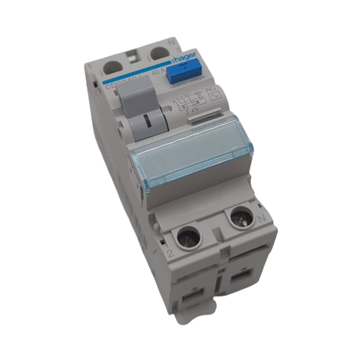 Hager CDC240J Fehlerstromschutzschalter 2-polig FI-Schalter RCD-Schalter