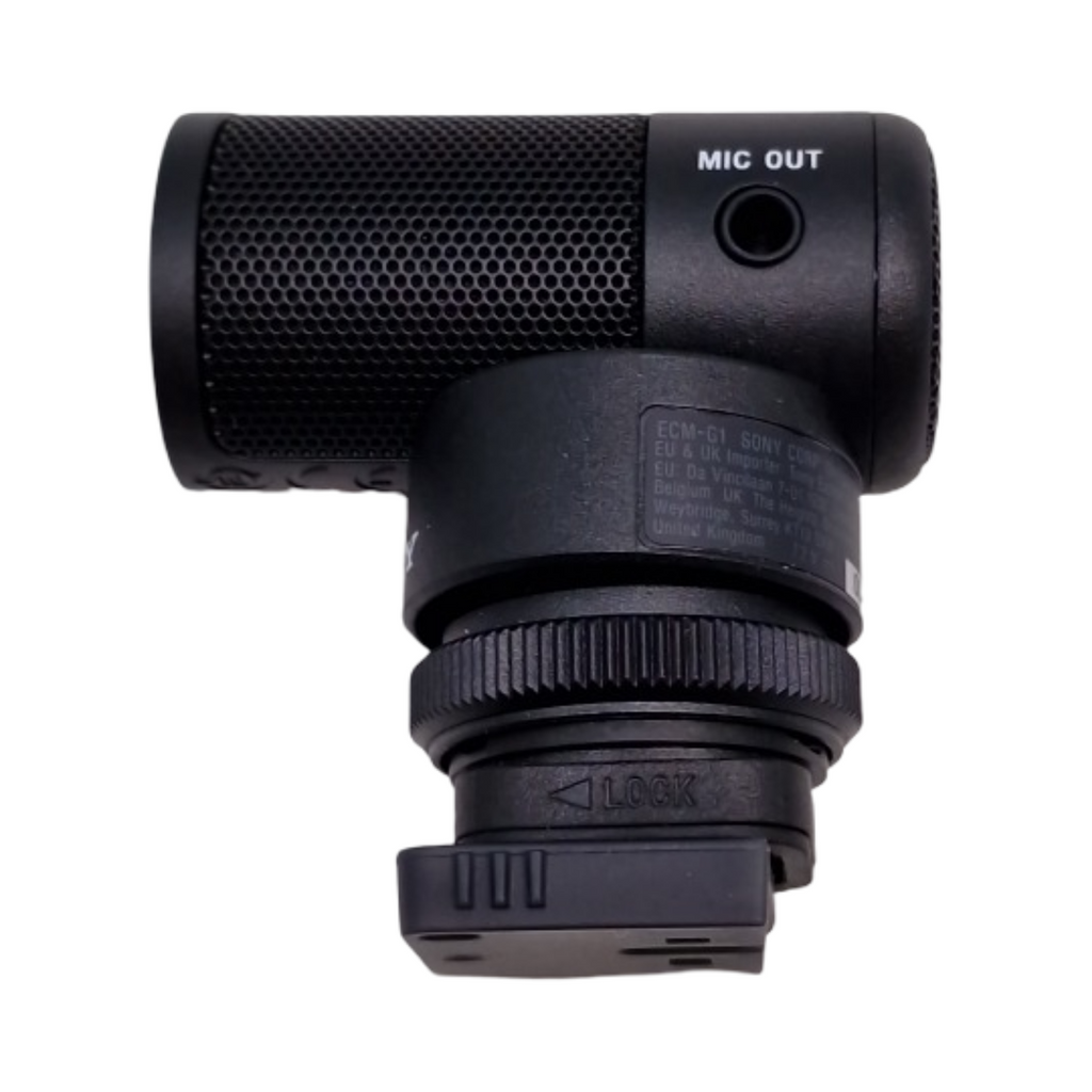 Sony ECM-G1 Shotgun Mikrofon kompakt leicht Windschutz ideal für Kameras Vlogs Content Kreation Streaming