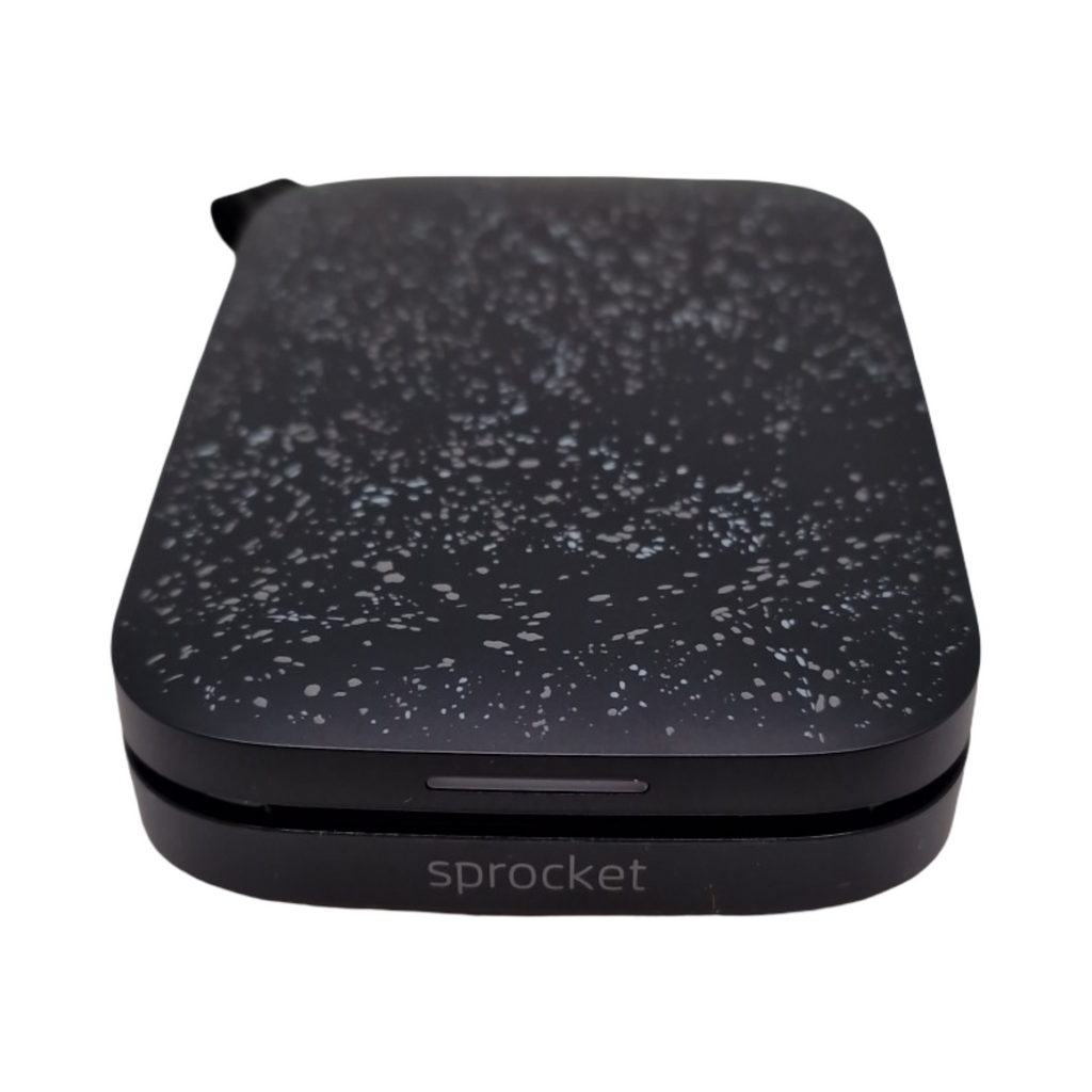 HP Sprocket Fotodrucker tragbar schwarz ZINK 2x3 Zoll für iOS Android