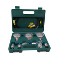 NICCOO Hydraulikdrucktestkit Manometer-Set Edelstahl 8700PSI 250-600Bar Stark Testmessgerät
