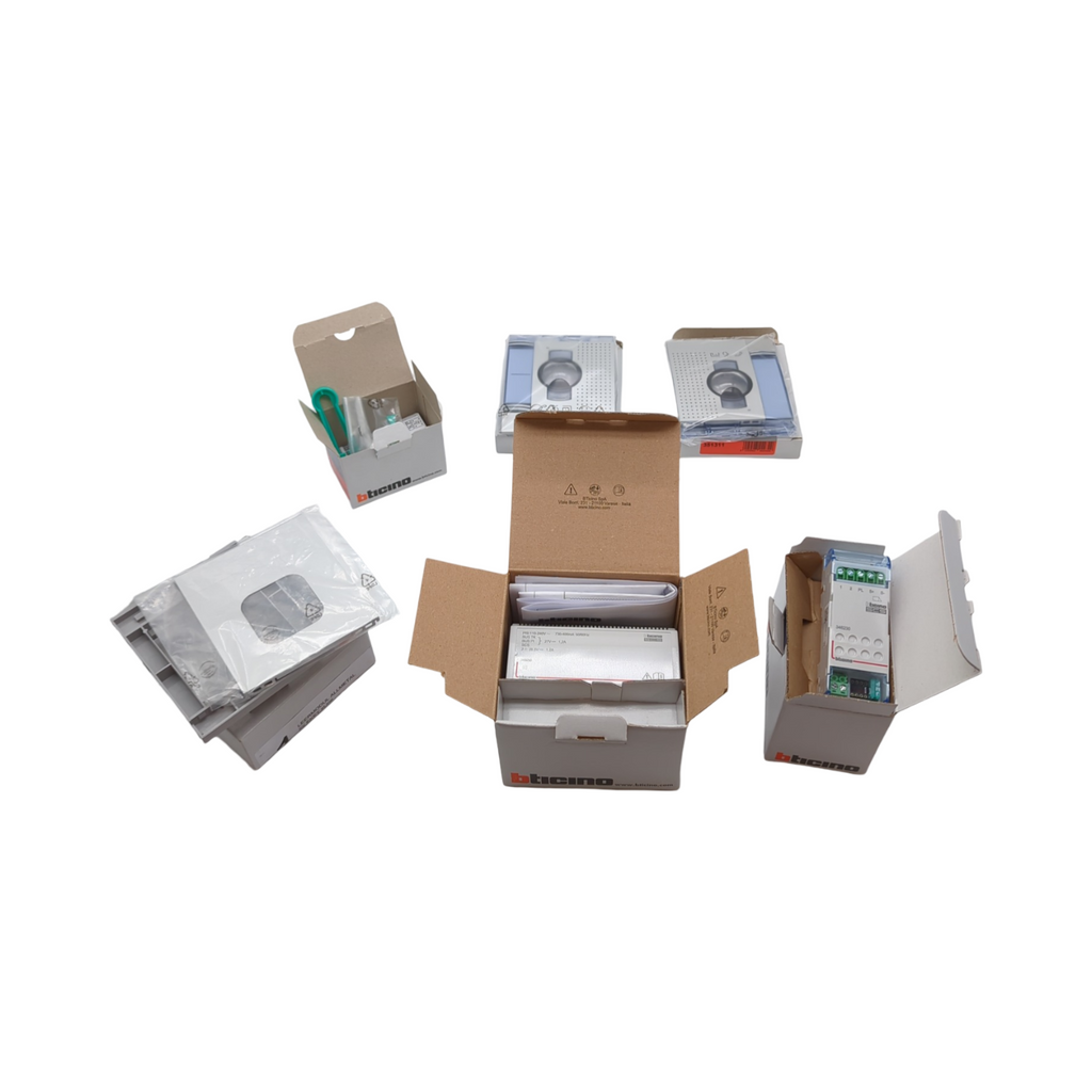 BTICINO Flex'ONE Video-Set Türstation SFERA mit ekey-Fingerprint 2-Kanal und Innenstelle CLASSE 300 X13E 5MP HQ-Weitwinkel-Farbkamera