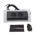 EVOline Backflip Steckdose 2-fach USB-C Ladegerät Kunststoff Glas weiß matt