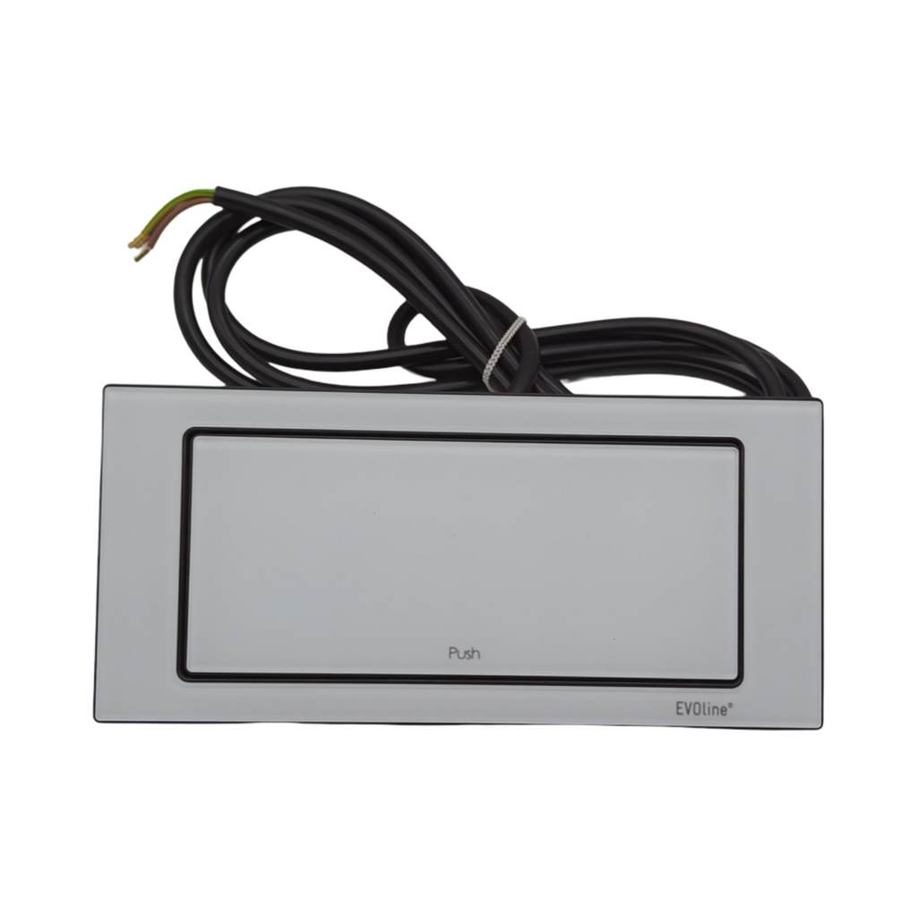 EVOline Backflip Steckdose 2-fach USB-C Ladegerät Kunststoff Glas weiß matt