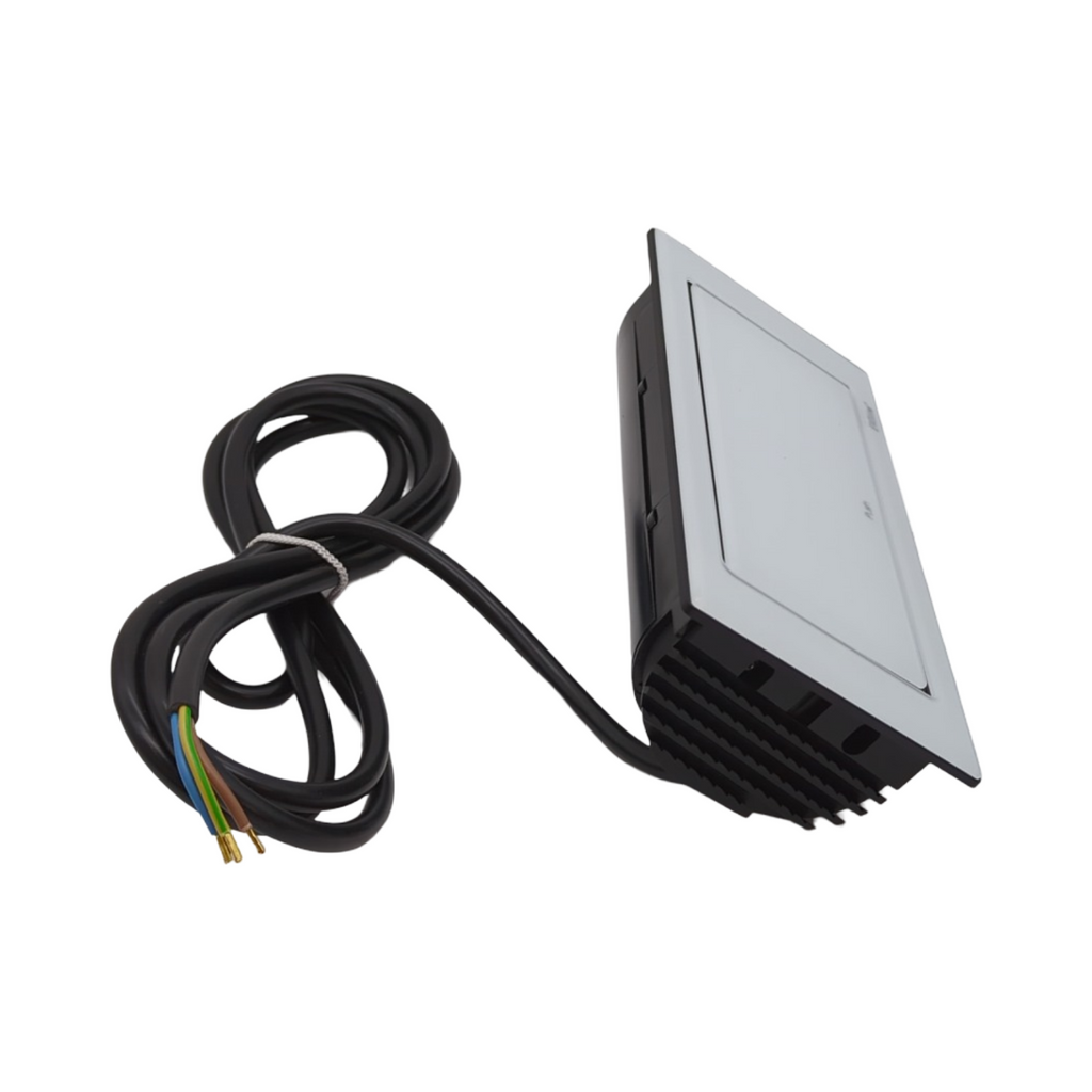 EVOline Backflip Steckdose 2-fach USB-C Ladegerät Kunststoff Glas weiß matt