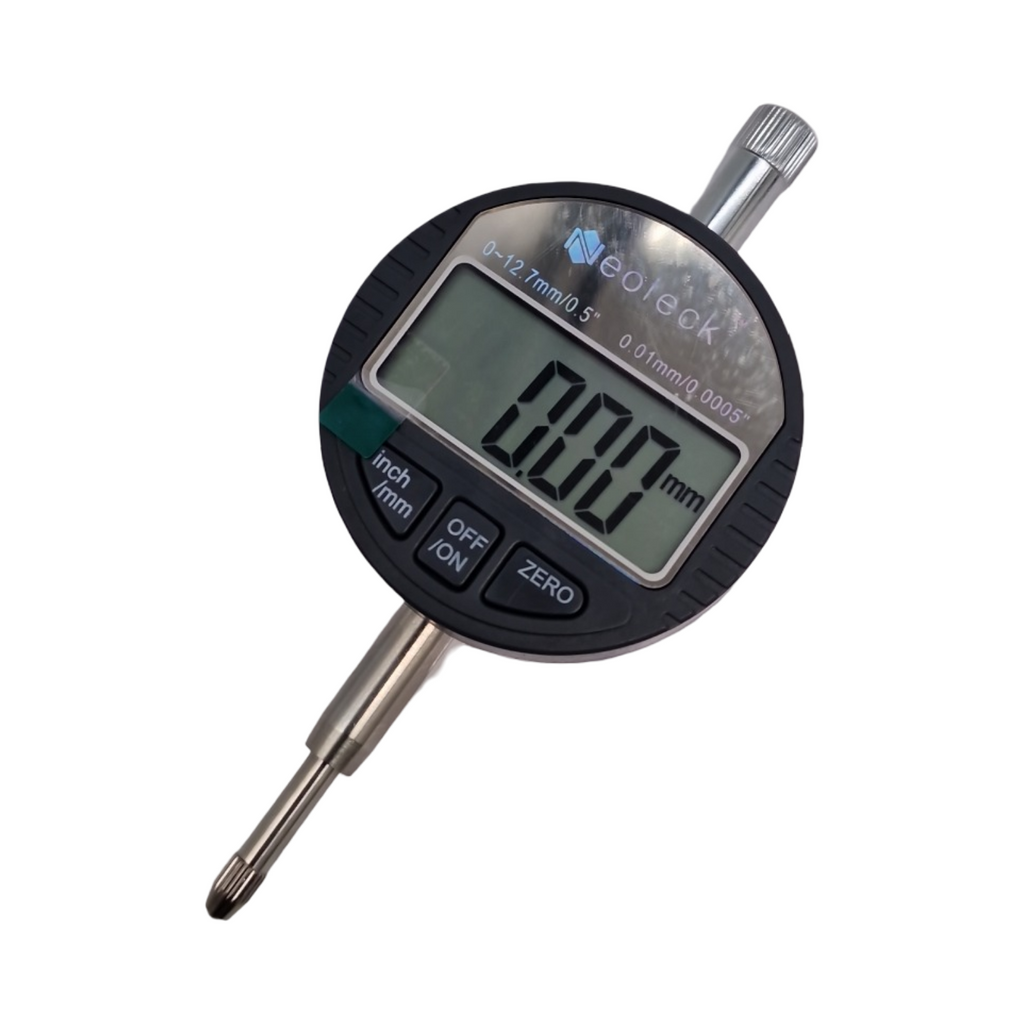 Neoteck Digitaler Messuhr Set mit Magnetfuß LCD Anzeige 0-12.7mm Umstellung Zoll/Metrisch Autoschaltung