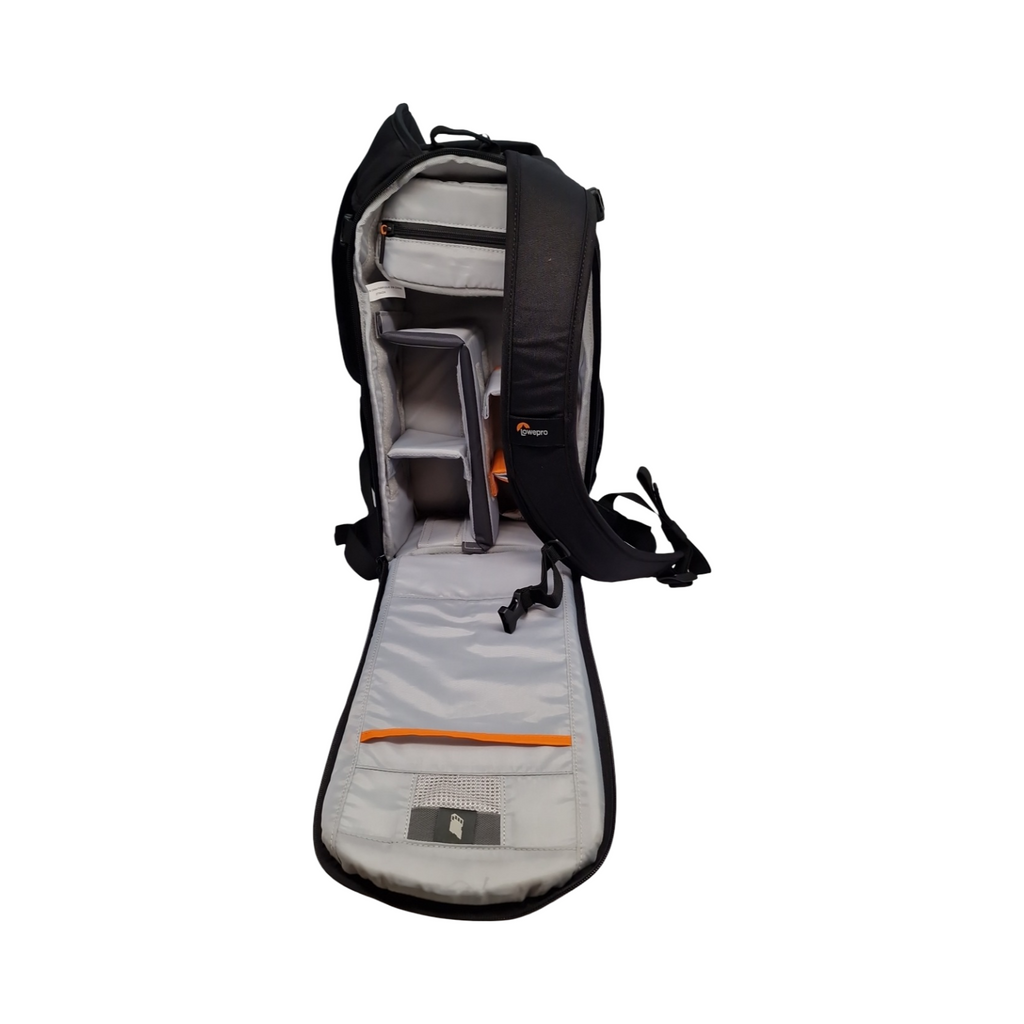 Lowepro Flipside 200 AW II Kamerarucksack schwarz passend für spiegellose Kameras kompakte Drohnen DSLR mit Objektiv LP