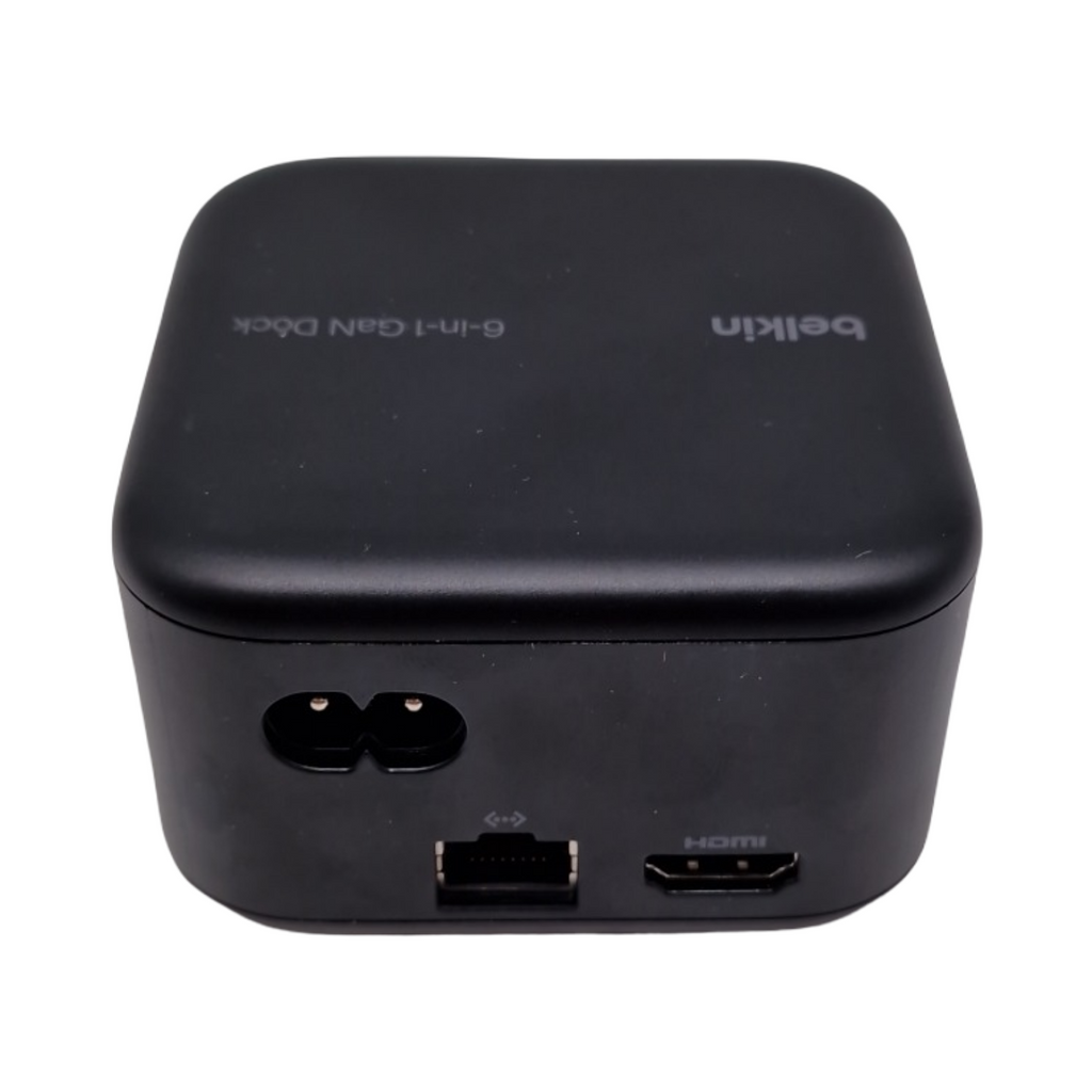 Belkin Connect USB-C 6-in-1 GaN Docking Station mit 130W 96W PD Gigabit-Ethernet HDMI 4K USB-A