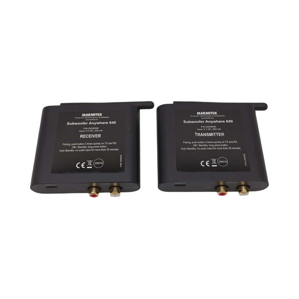 Marmitek Subwoofer Anywhere 640 Wireless Audio-Transmitter und Receiver für Subwoofer B... 20m Reichweite