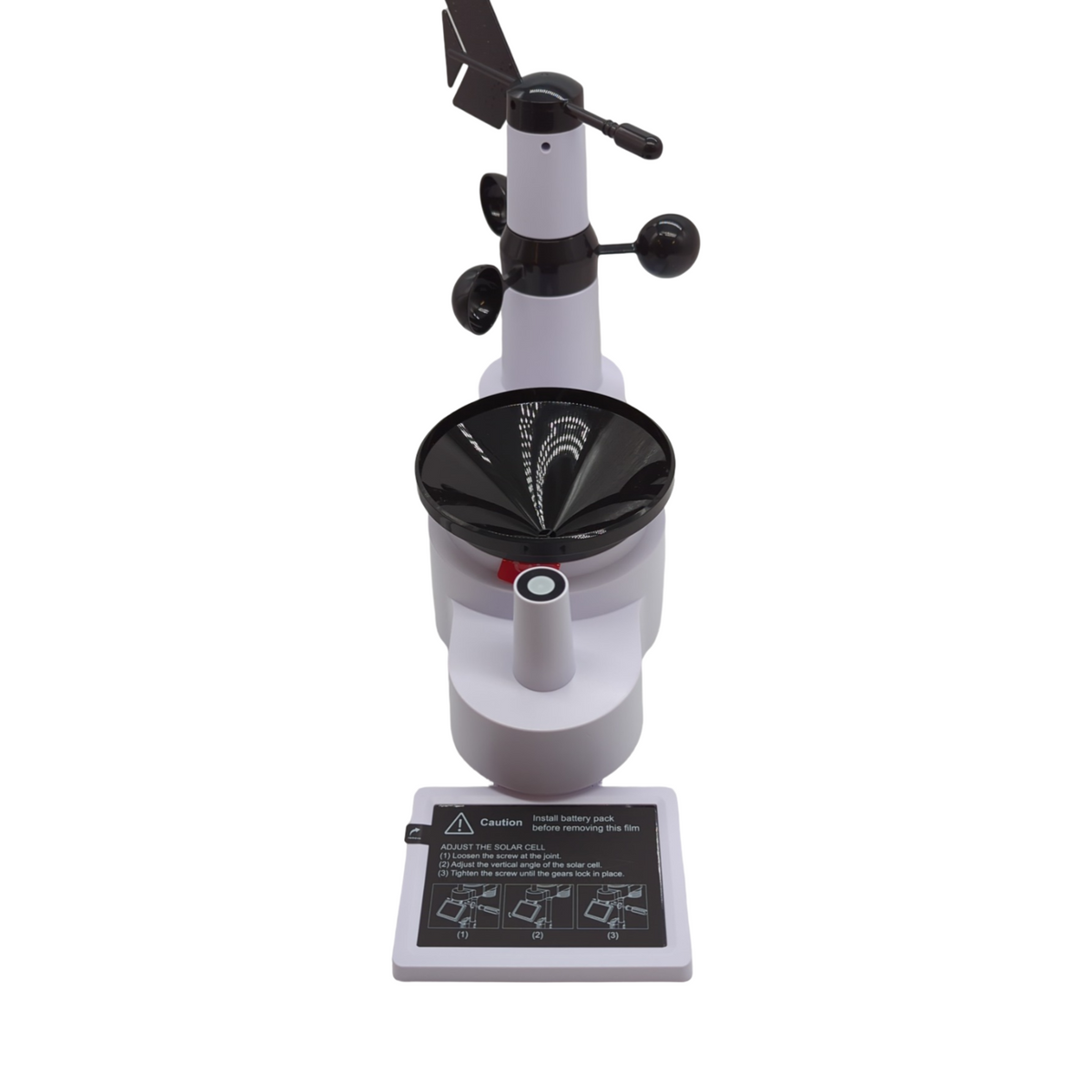 VEVOR Wetterstation Funk 7-in-1 Solar Innen Außen mit VA Display 190,5 mm Sensor Temperatur Feuchtigkeit