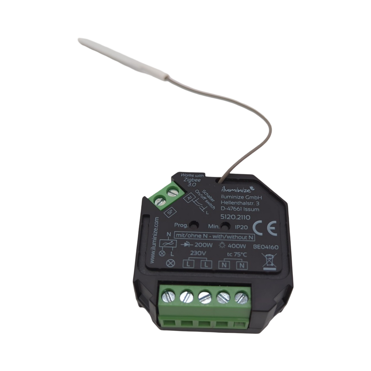 Aktor Mini Dimm-Aktor 230V Zigbee kompatibel für Lichtschalter Wechselschaltung Phasenabschnitt