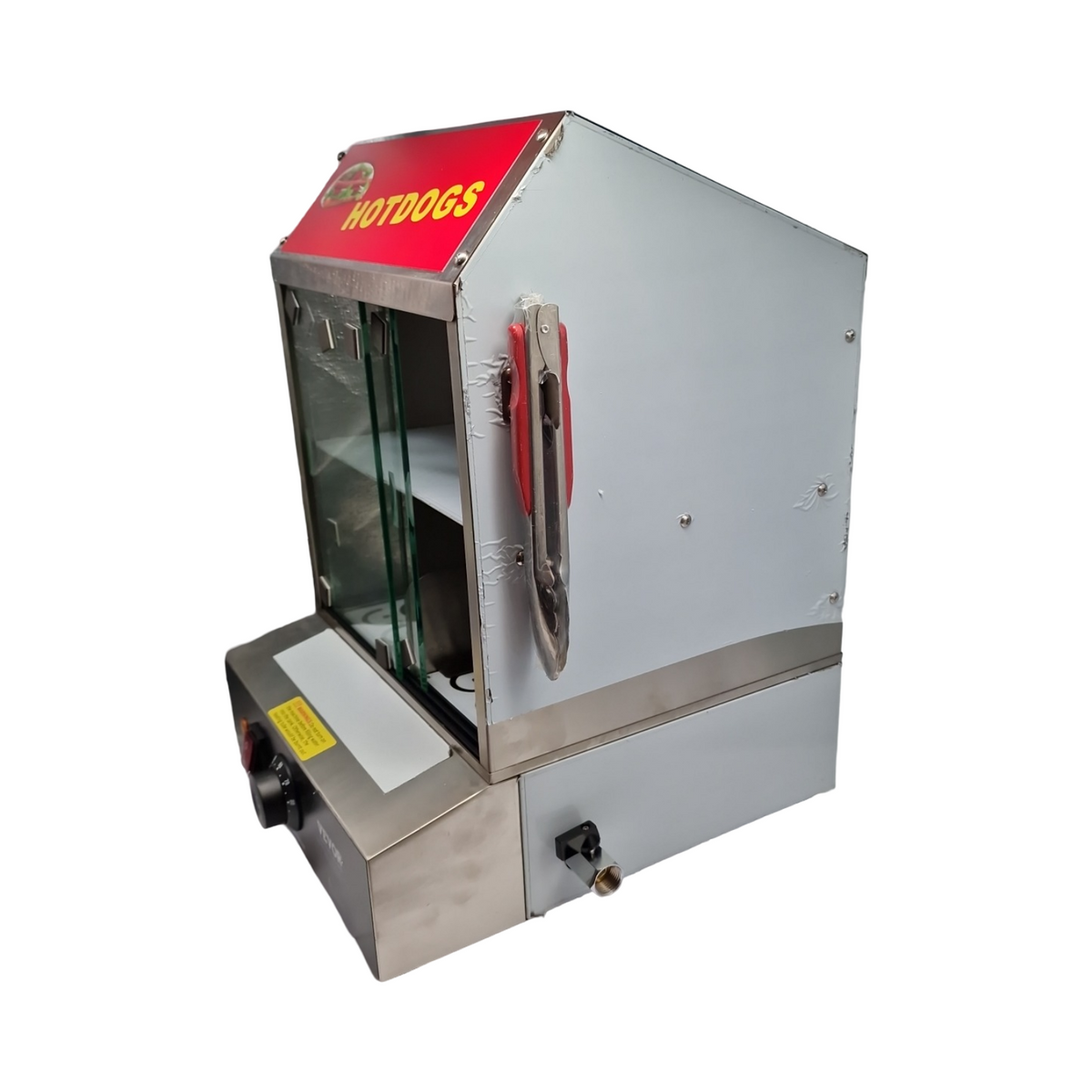 VEVOR Hot Dog Dampfgarer 27L 2-stufig mit Temperaturregelung 30-85°C Schiebetüren g...