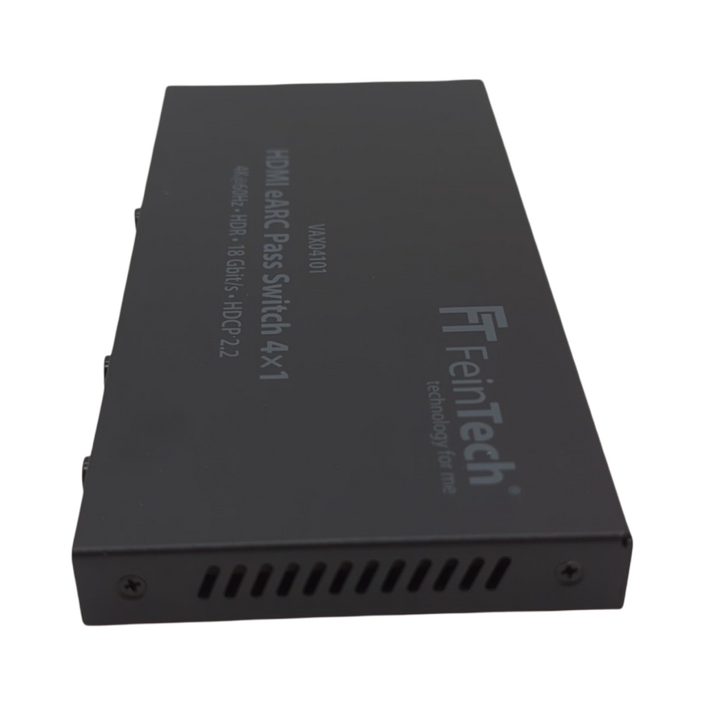FeinTech VAX04101A HDMI eARC Pass Switch 4x1 Audio Extractor für Soundbar 4K 60Hz HDR Dolby Unterstützung