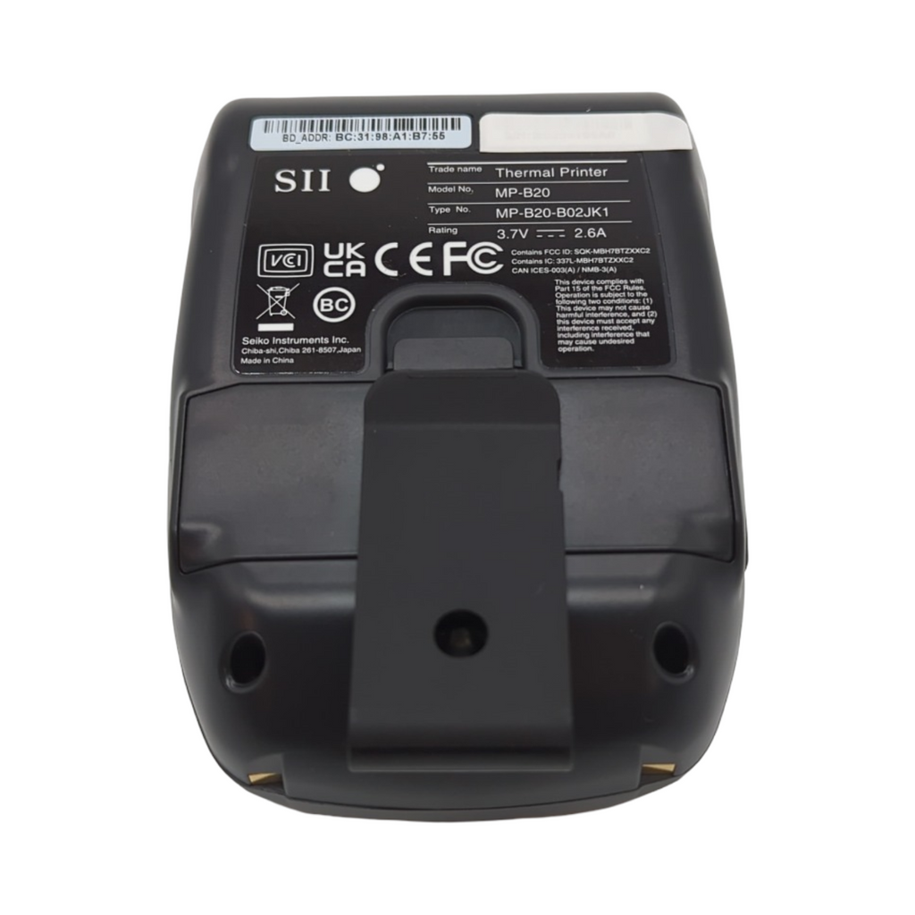 Seiko Instruments MP-B20 Mobildrucker Thermodrucker kabelgebunden kabellos inkl. Akku Gürtelclip USB-Kabel