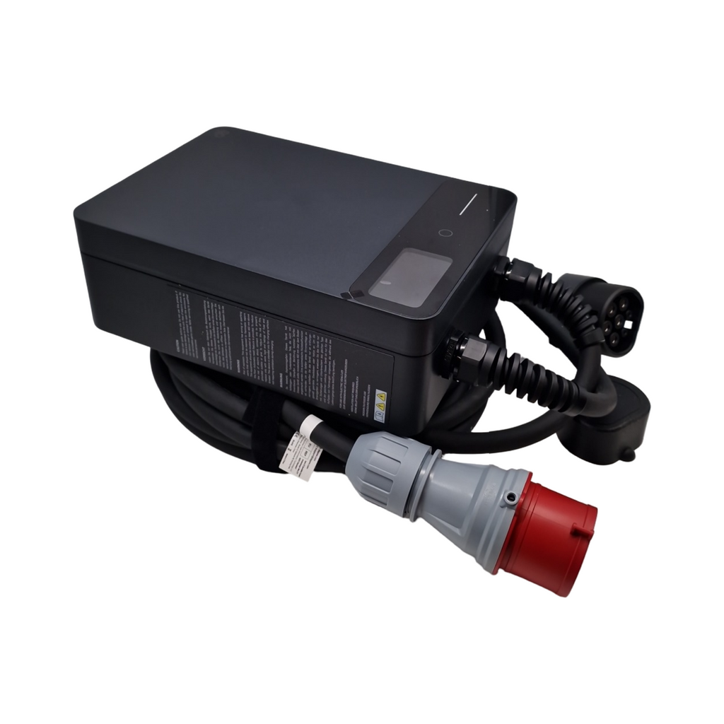 Wallbox 22kW EV-Ladegerät mit APP Steuerung 3-Phasen Typ 2 Ladekabel 7,5m Kabelhalter RCD Typ A IP5 für BEV PHEV