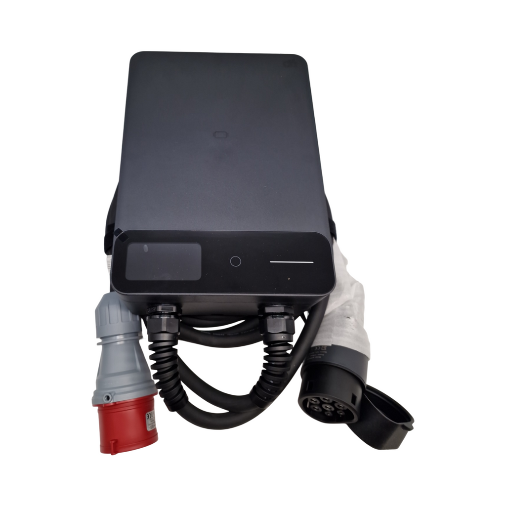 Wallbox 22kW EV-Ladegerät mit APP Steuerung 3-Phasen Typ 2 Ladekabel 7,5m Kabelhalter RCD Typ A IP5 für BEV PHEV