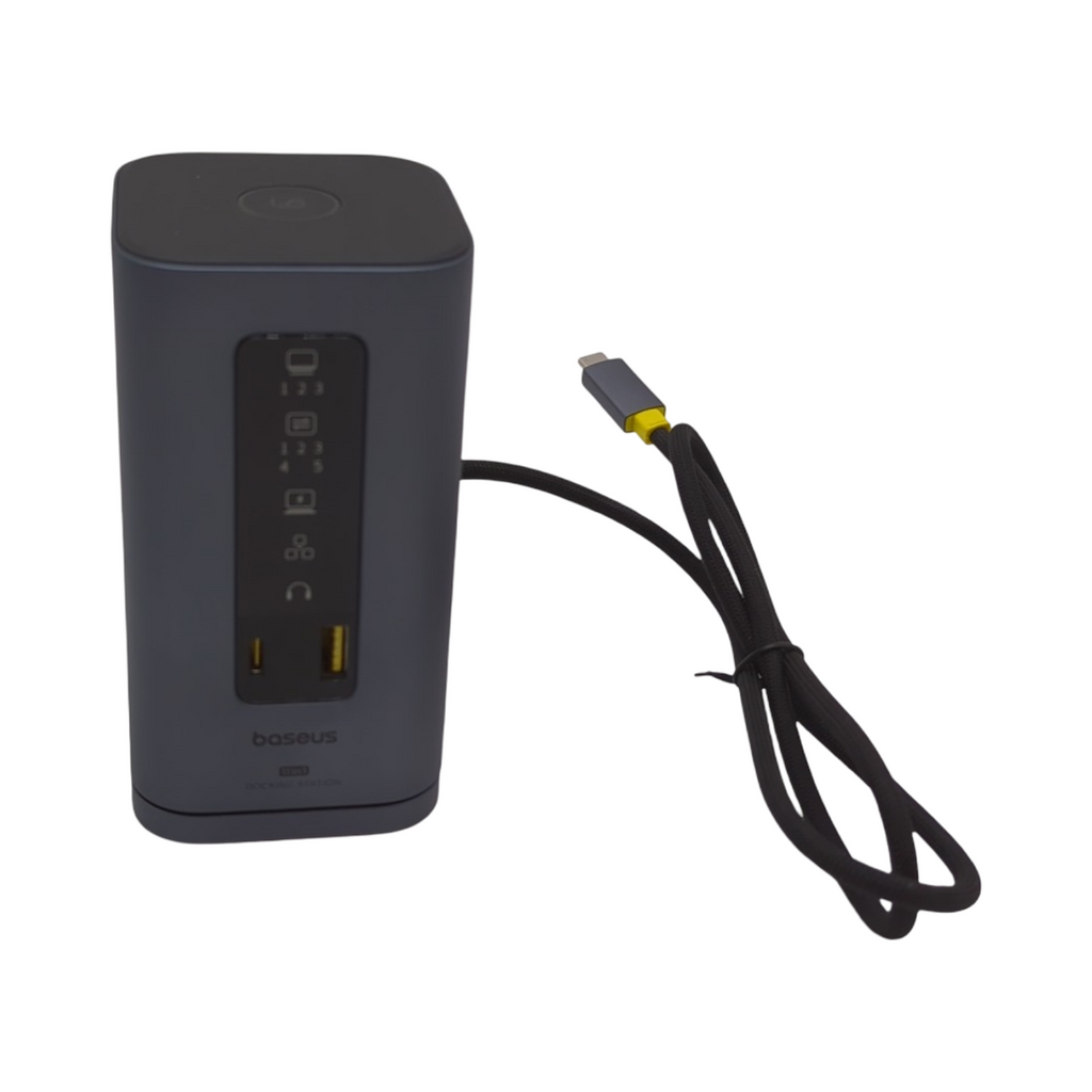 Baseus Spacemate USB-C Docking Station 11-in-1 Displaylink 3 Monitore 4K 10Gbps 100W PD Ethernet Audio für M1 M2 M3 Windows MacOS