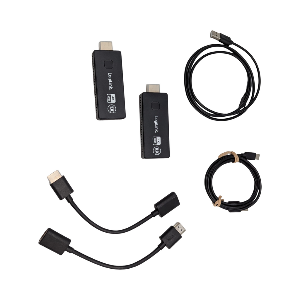 LogiLink HDW0102 HDMI Übertragungs-Set drahtlos kompakt 30m 4K AV-Sender Empfänger