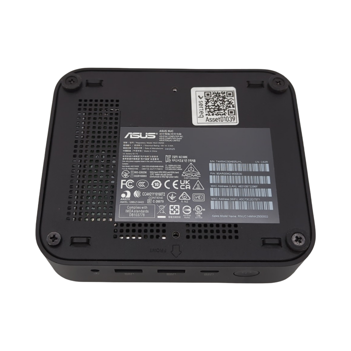 ASUS NUC 14 Essential Mini-PC Barebone Intel N250 WiFi 6E integrierte Grafik ohne Betriebssystem