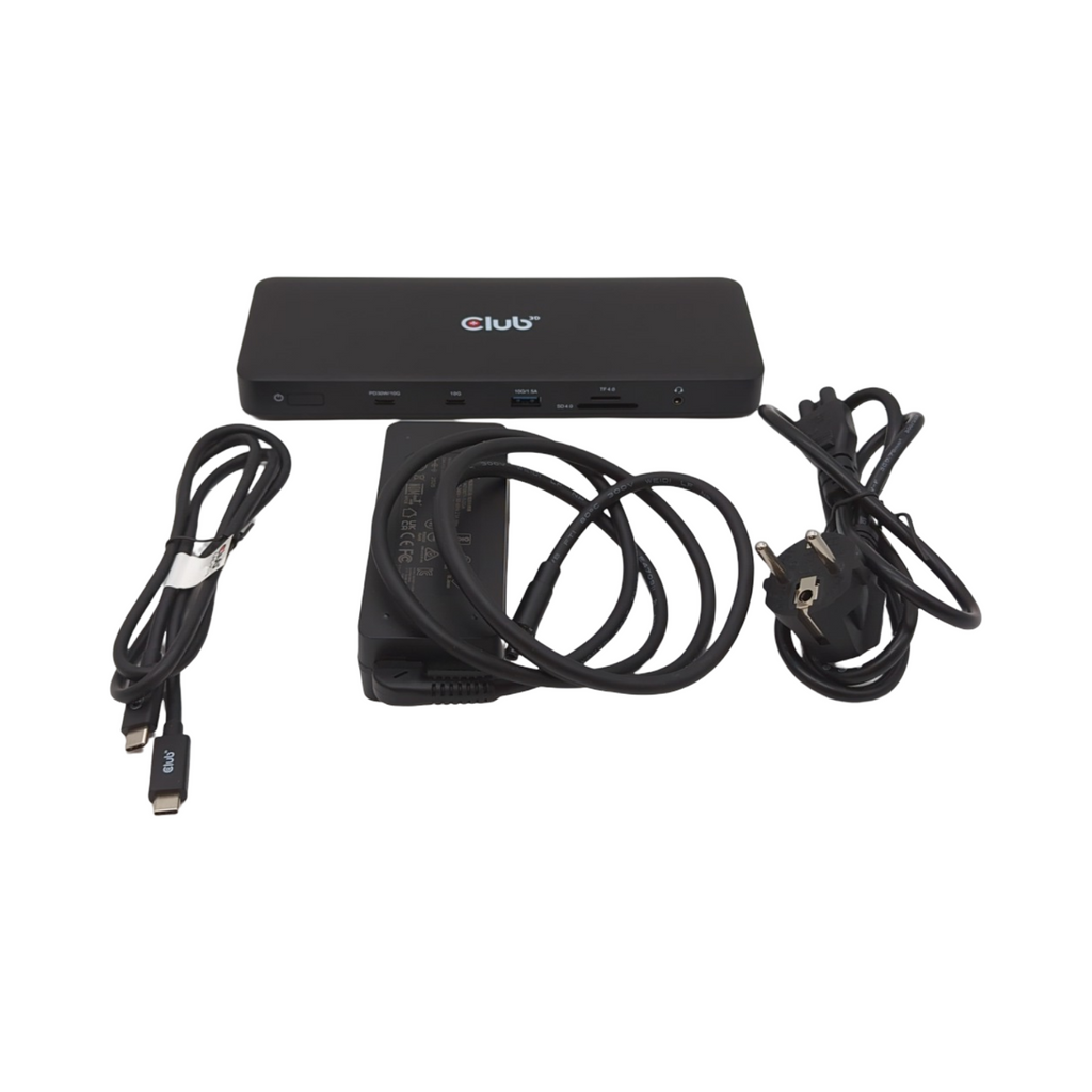 Club3D CSV-2540 USB-C Quad-Display-Dockingstation Schwarz 100W 8K Ultra HD für Windows