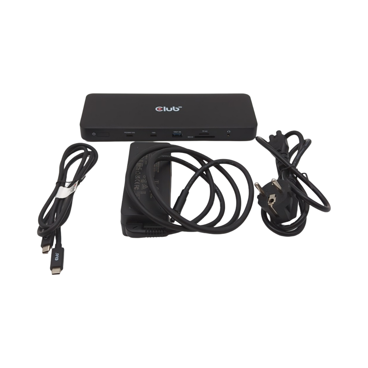 Club3D CSV-2540 USB-C Quad-Display-Dockingstation Schwarz 100W 8K Ultra HD für Windows