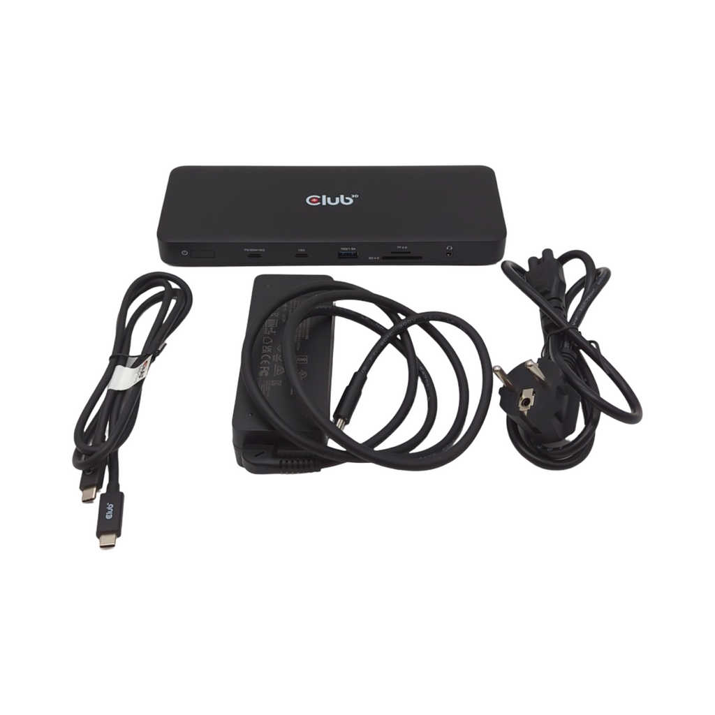 Club3D CSV-2540 USB-C Quad-Display-Dockingstation Schwarz 100W 8K Ultra HD für Windows