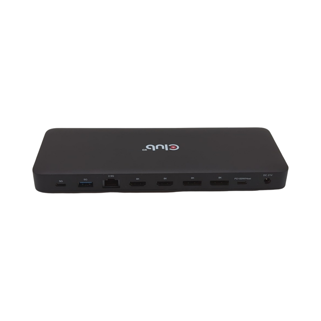 Club3D CSV-2540 USB-C Quad-Display-Dockingstation Schwarz 100W 8K Ultra HD für Windows