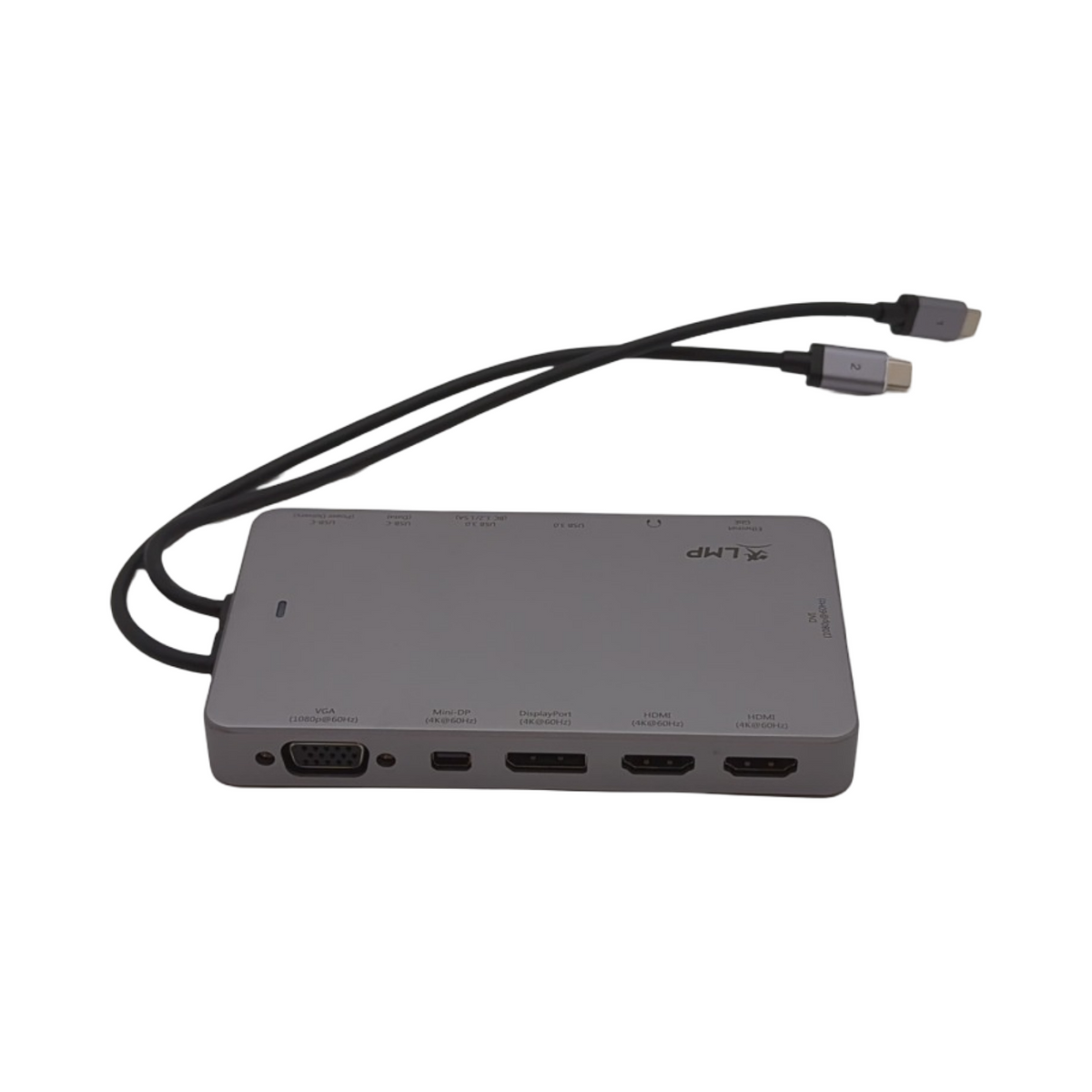 LMP USB-C Display Dock 2 Dockingstation 12-Port 4K Space Grau