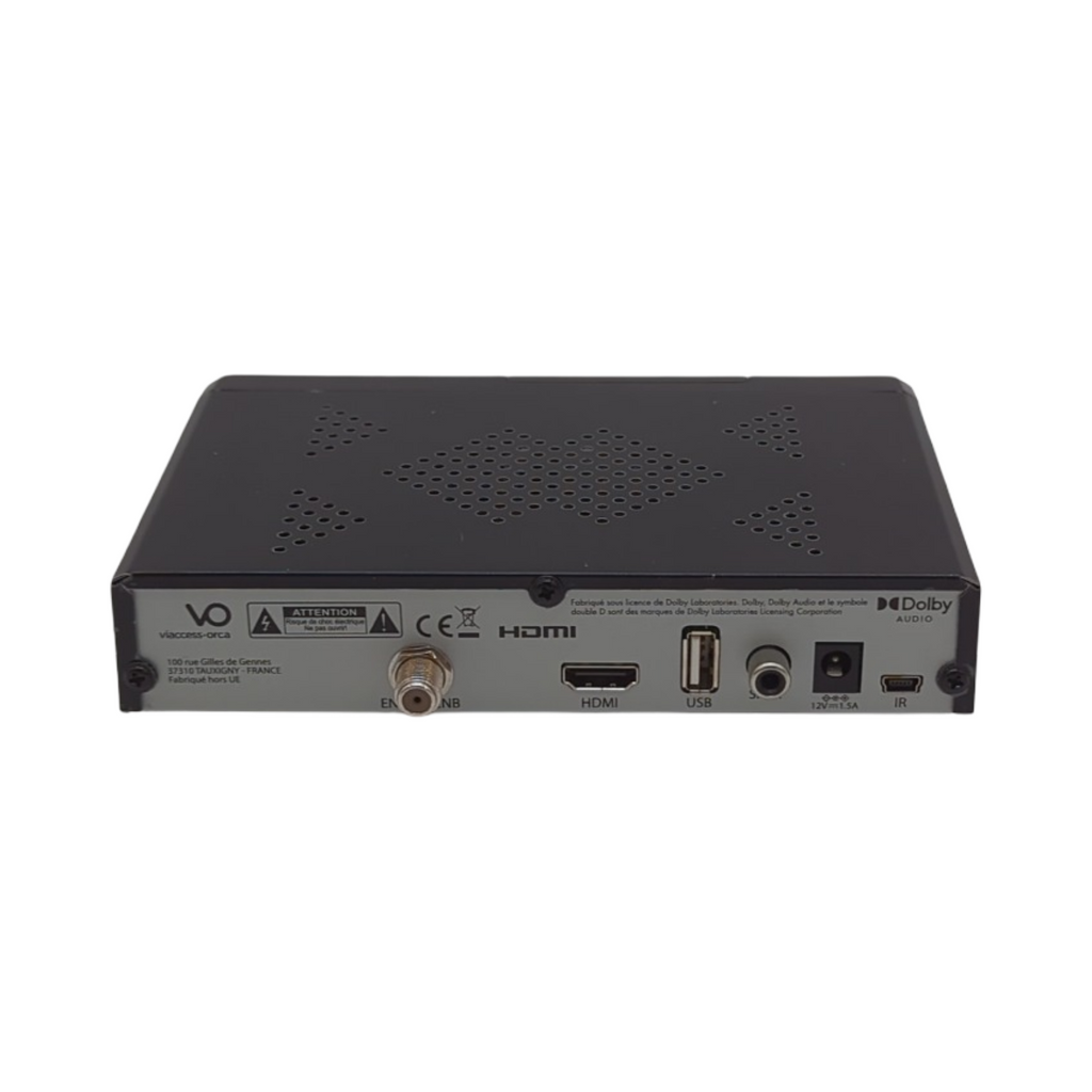 METRONIC 441680 Fransat 4K UHD HDR10 Satellit Decoder mit Dolby Atmos kostenloser TNT-Empfang Dual-Power-USB-Anschluss Fransat-Karte