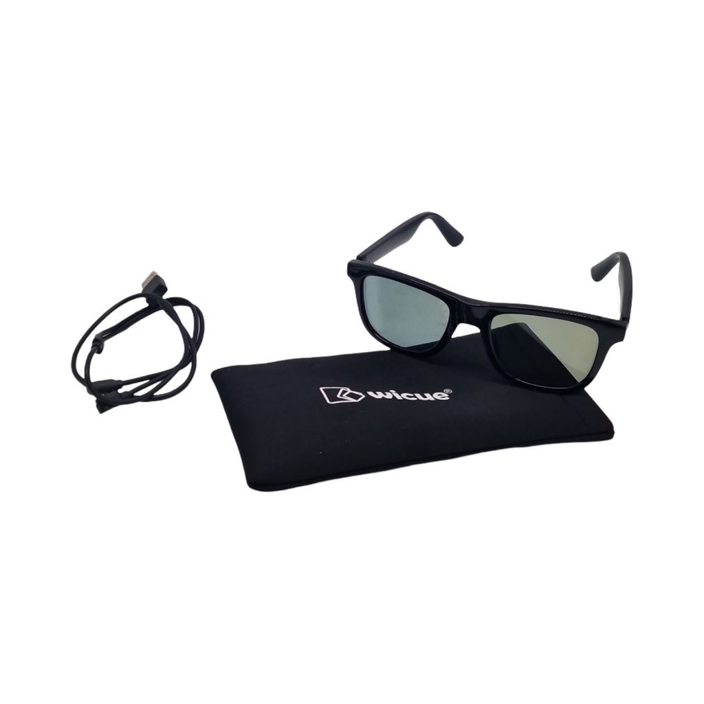 Wicue VR-3001 Sonnenbrille polarisiert Bluetooth Touch-Steuerung Musik Anruf Schwarz