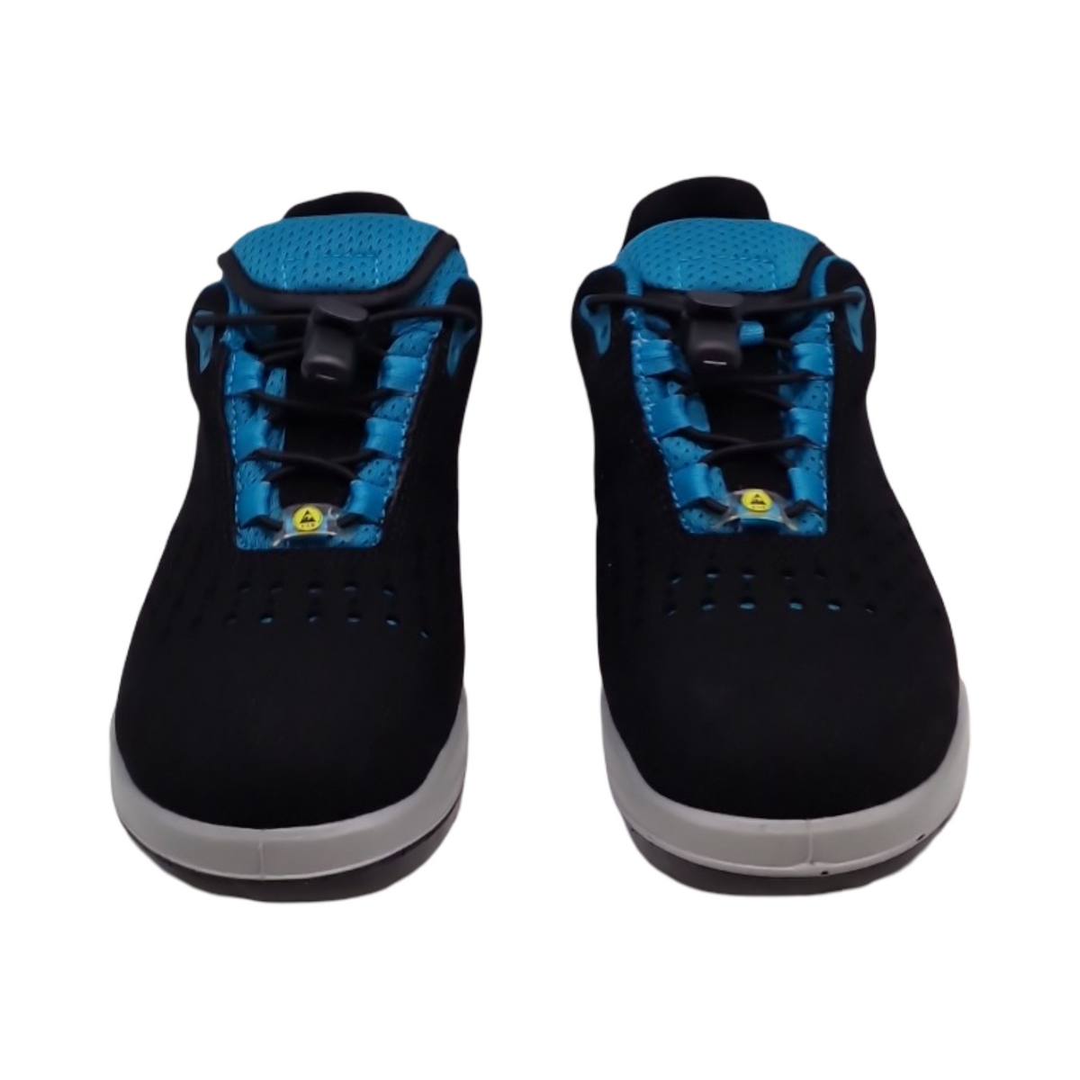 ELTEN IMPULSE Lady aqua Sicherheitsschuhe ESD S1P Damen Textil Stahlkappe leicht sportlich schwarz/türkis Größe 37