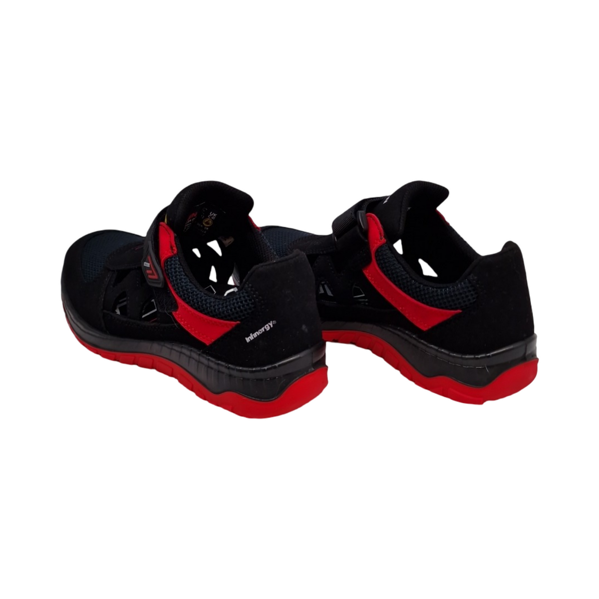 ELTEN LONNY red Sicherheitsschuhe Textil Stahlkappe ESD leicht sportlich Damen Herren Schwarz Rot Größe 40