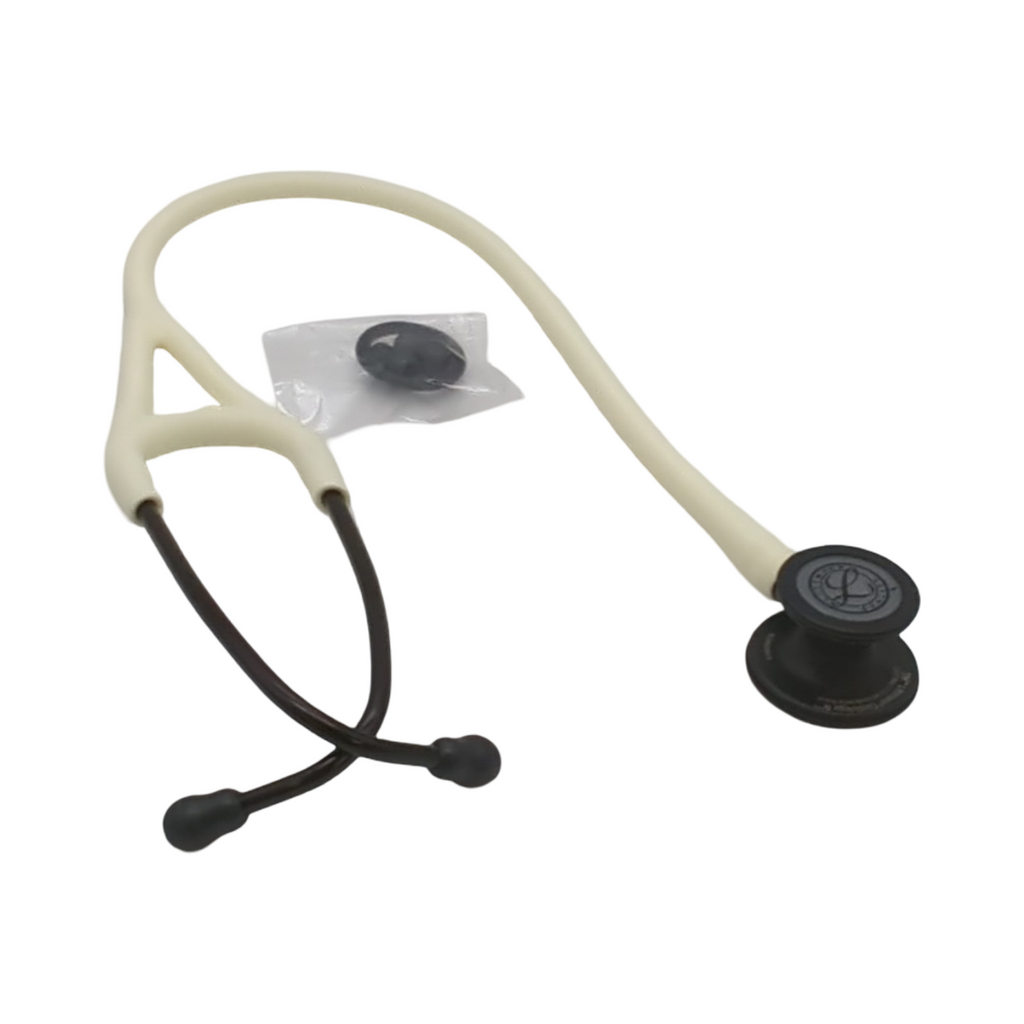 Littmann Kardiologie IV Stethoskop Diagnostik Bruststück schwarz matt Alabasterfarbener Schlauch
