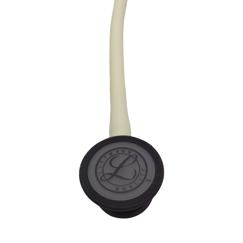 Littmann Kardiologie IV Stethoskop Diagnostik Bruststück schwarz matt Alabasterfarbener Schlauch