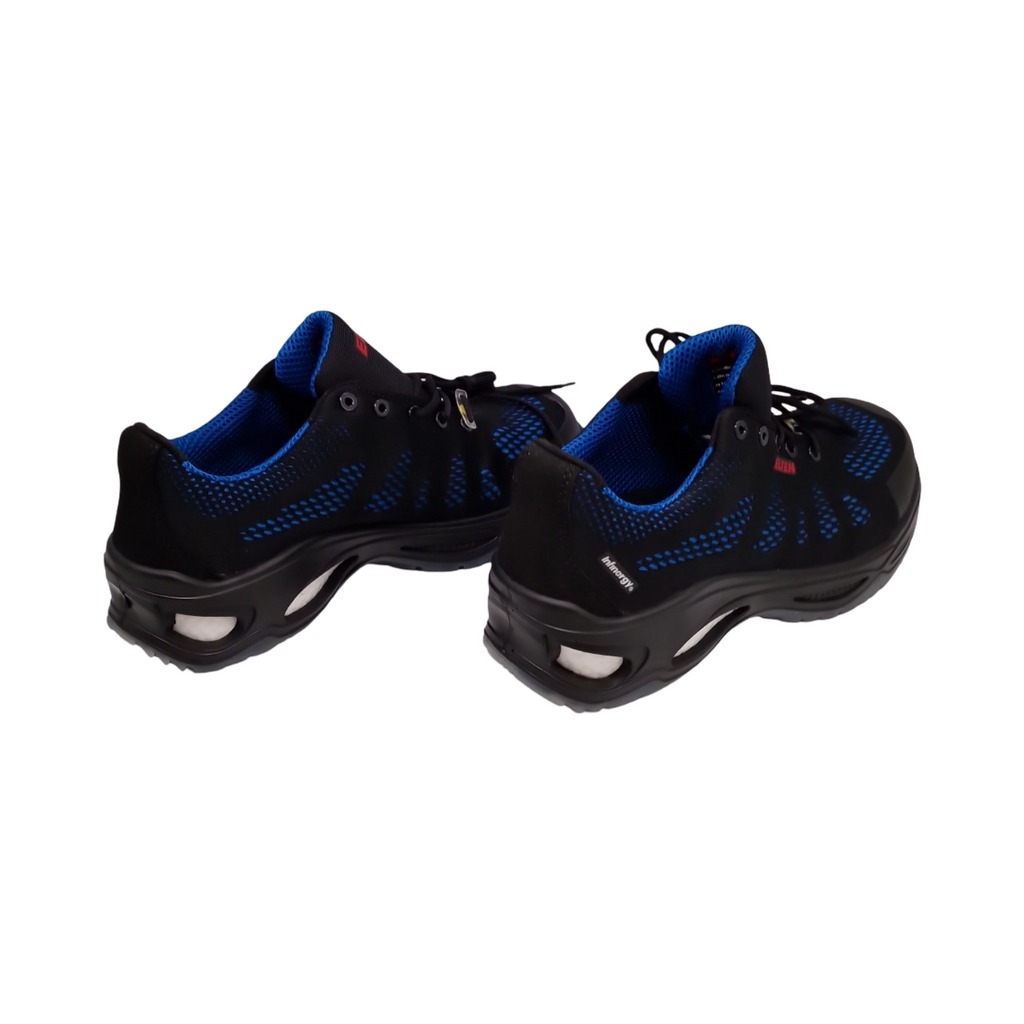 ELTEN LOGAN blue Low Sicherheitsschuhe S1 ESD Herren Textil Kunststoffkappe leicht sportlich Schwarz Blau Größe 45
