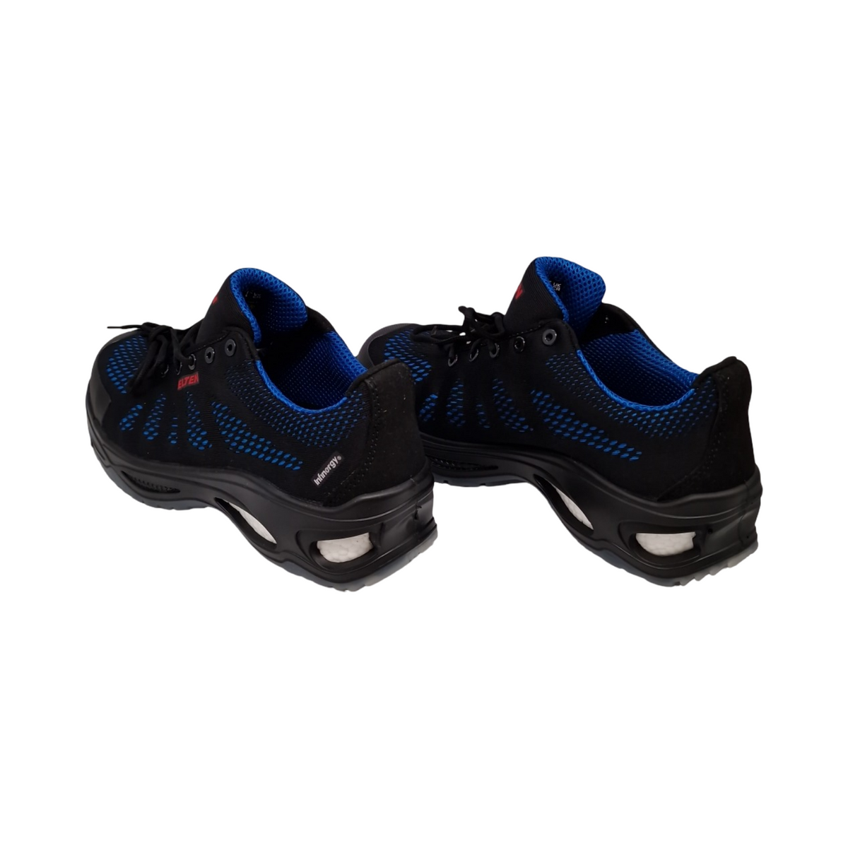 ELTEN LOGAN blue Low Sicherheitsschuhe S1 ESD Herren Textil Kunststoffkappe leicht sportlich Schwarz Blau Größe 45