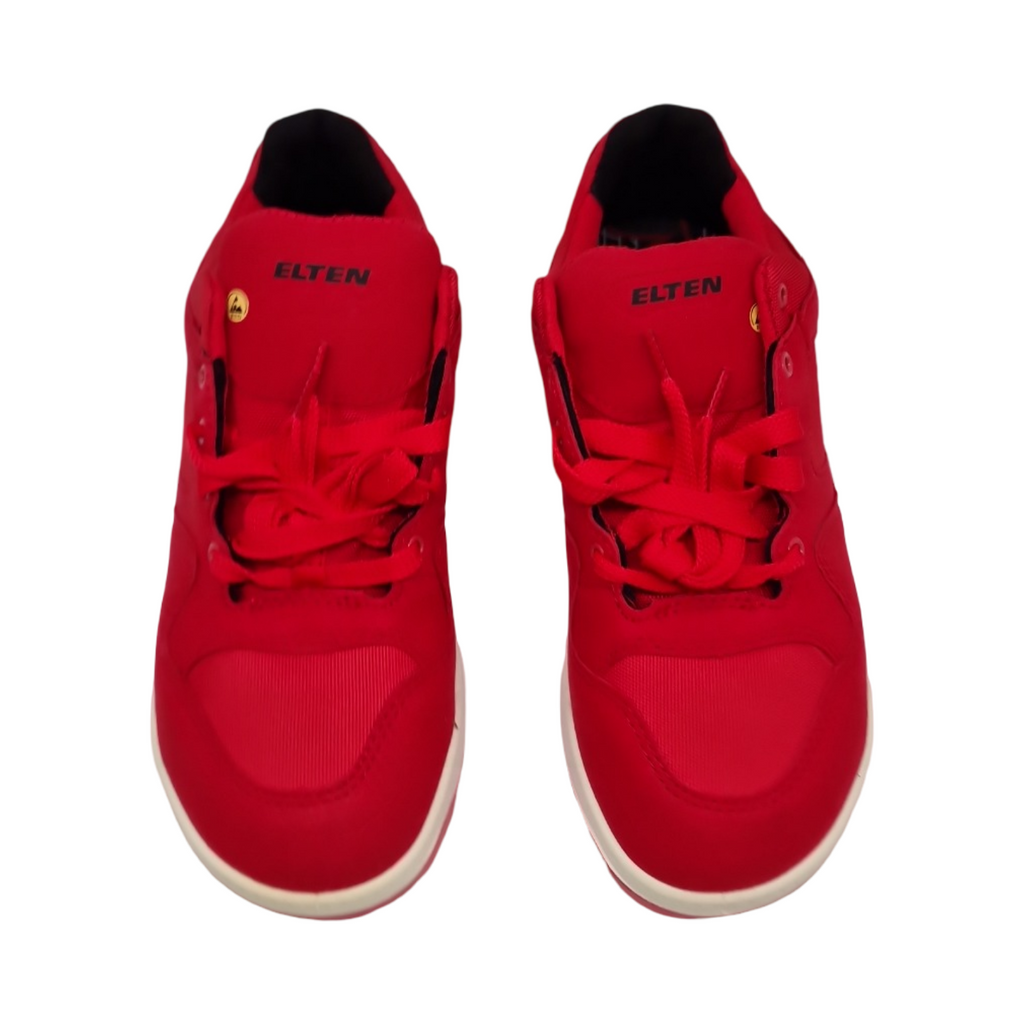 ELTEN MAVERICK red Low Sicherheitsschuhe S3 ESD Damen Herren Textil Stahlkappe leicht sportlich Rot Größe 39