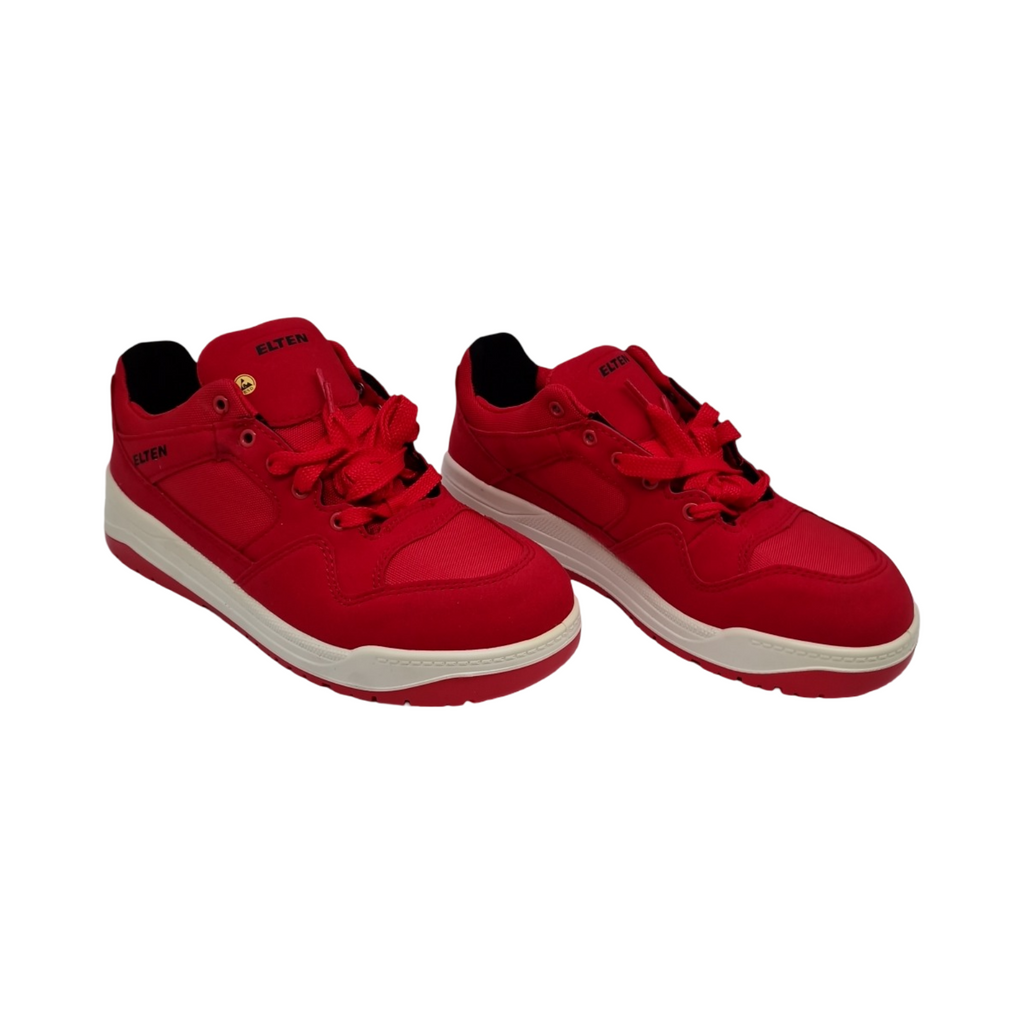 ELTEN MAVERICK red Low Sicherheitsschuhe S3 ESD Damen Herren Textil Stahlkappe leicht sportlich Rot Größe 39