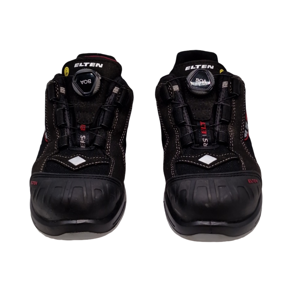 ELTEN SENEX XXT Pro BOA Sicherheitsschuhe S3 ESD Kunststoffkappe sportlich Schwarz Rot Damen Herren Größe 37