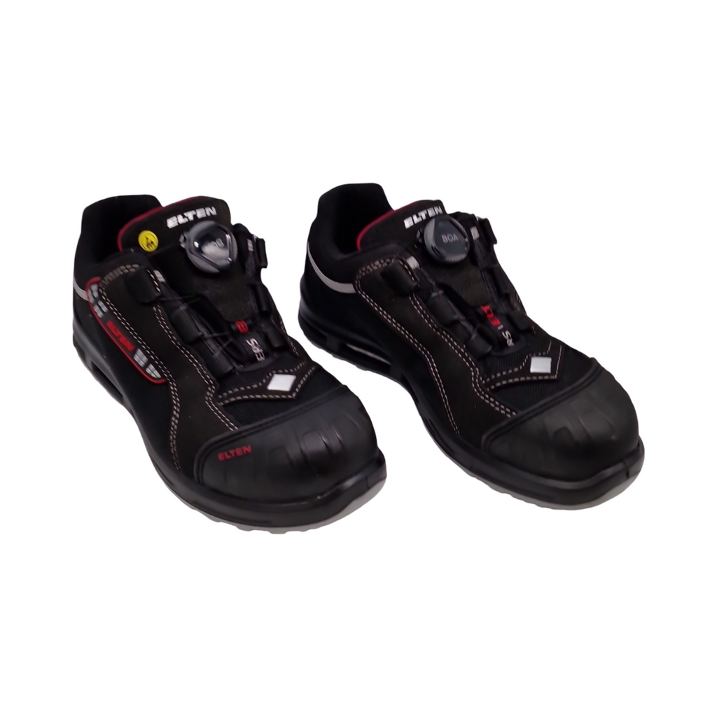 ELTEN SENEX XXT Pro BOA Sicherheitsschuhe S3 ESD Kunststoffkappe sportlich Schwarz Rot Damen Herren Größe 37