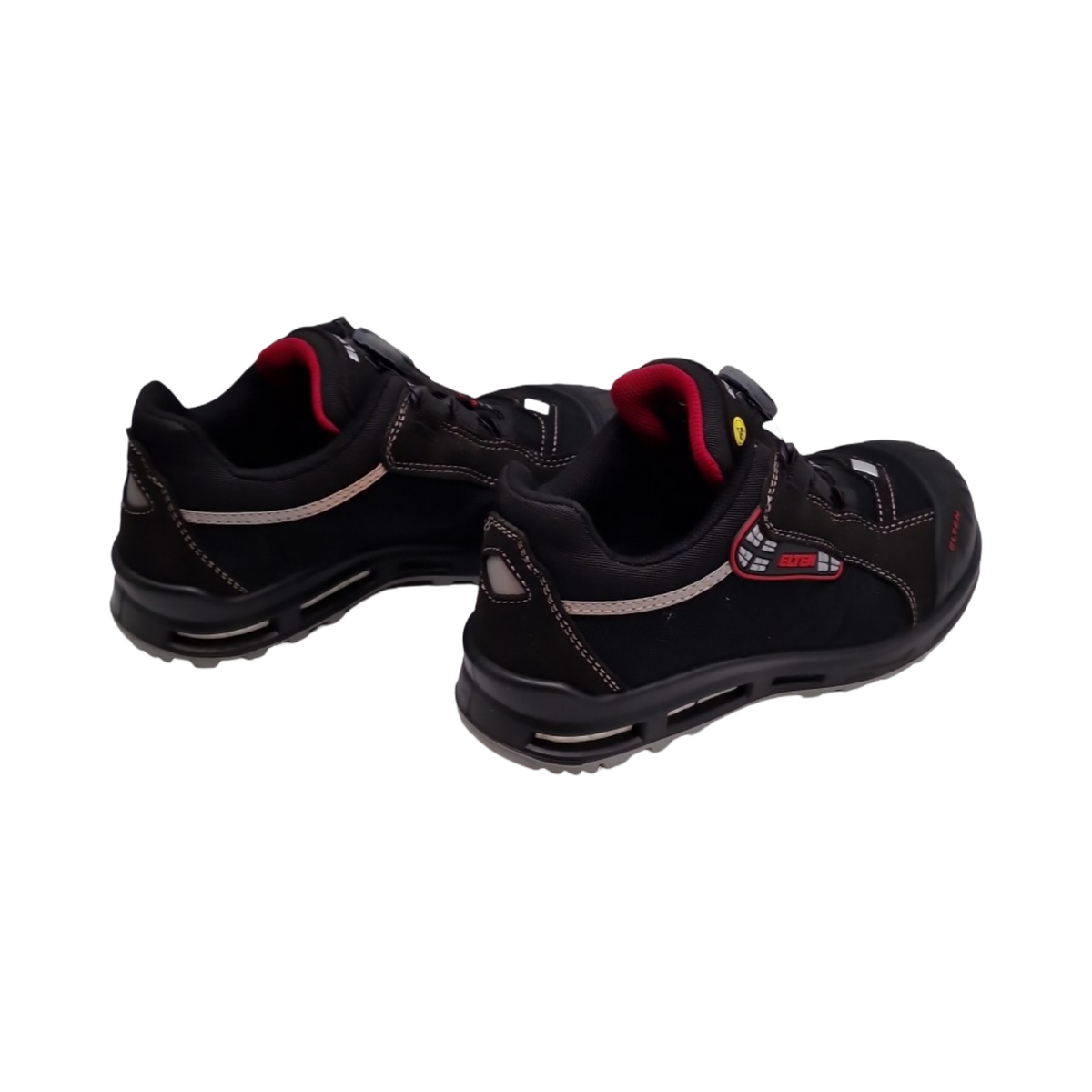 ELTEN SENEX XXT Pro BOA Sicherheitsschuhe S3 ESD Kunststoffkappe sportlich Schwarz Rot Damen Herren Größe 37