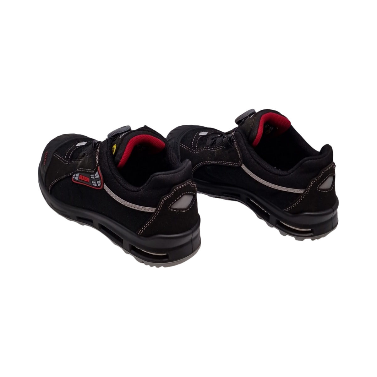 ELTEN SENEX XXT Pro BOA Sicherheitsschuhe S3 ESD Kunststoffkappe sportlich Schwarz Rot Damen Herren Größe 37