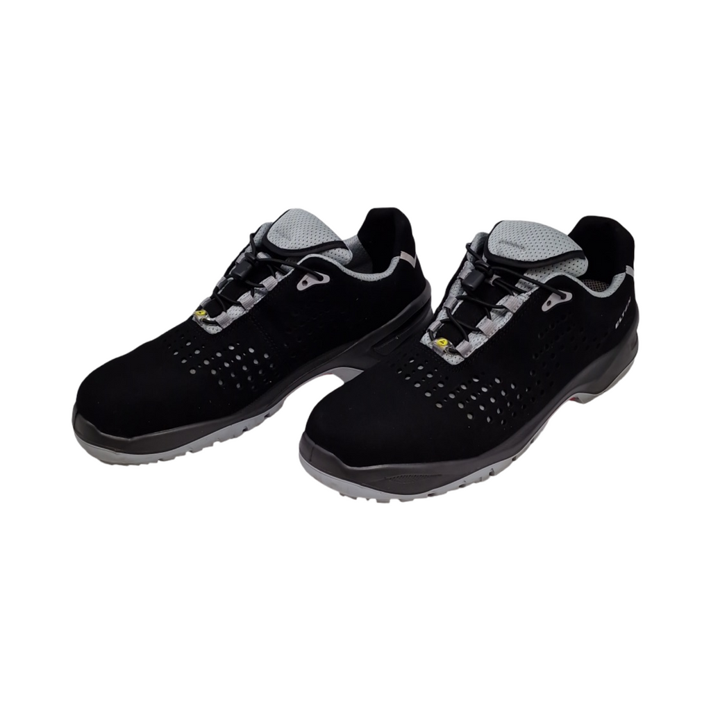 ELTEN IMPULSE grey Low Sicherheitsschuhe Herren Textil Kunststoffkappe leicht sportlich Schwarz Grau Größe 47