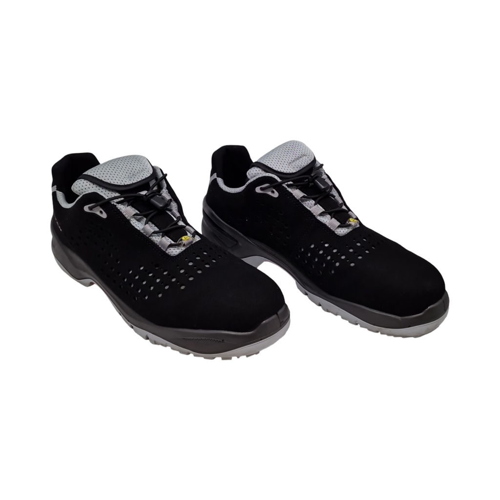 ELTEN IMPULSE grey Low Sicherheitsschuhe Herren Textil Kunststoffkappe leicht sportlich Schwarz Grau Größe 47