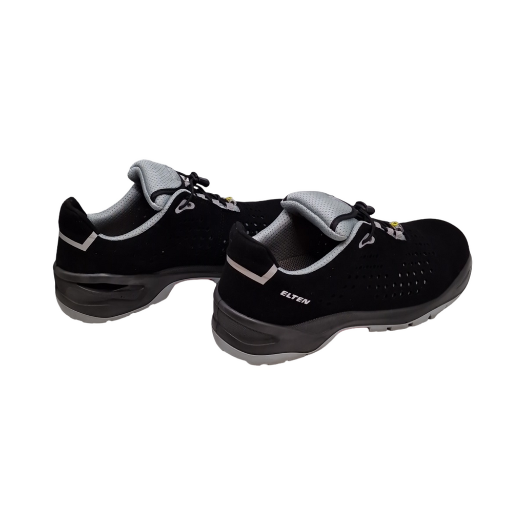 ELTEN IMPULSE grey Low Sicherheitsschuhe Herren Textil Kunststoffkappe leicht sportlich Schwarz Grau Größe 47