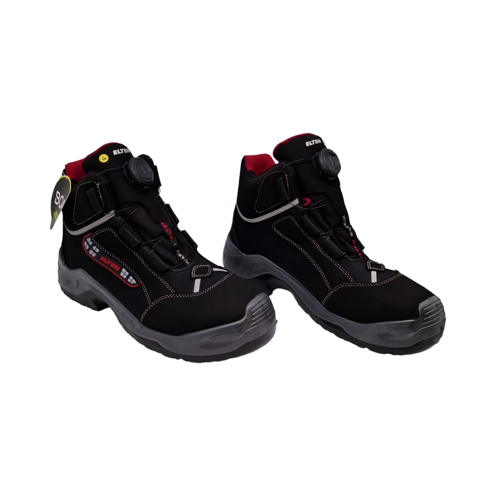 ELTEN Sander Boa Sicherheitsstiefel Herren S3 sportlich leicht schwarz Kunststoffkappe S... Größe 47